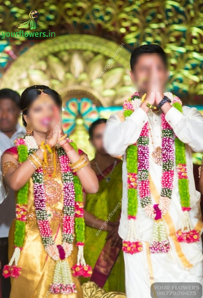 Wedding Maalai for golden colour saree & lehenga dress